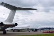 A busy day at the ramp at London Oxford Airport. 