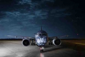 Air Astana's first new generation Embraer E190-E2 features Snow Leopard livery.   