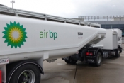 Air BP fuels its first customer at Muenster-Osnabrück International airport, Germany.