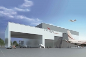 Artist's impression of Falcon Aviation's broad MRO faciity at DWC Airport Dubai 