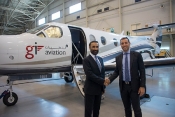 Captain Raman Oberoi, COO, Falcon Aviation with GI Aviation General Manager Marios Belidis.