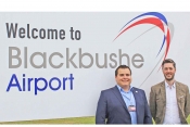 Chris Gazzard, Blackbushe Airport manager and Russell Halley, general aviation regional sales manage