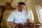 Daniel Hulme puts finishing touches to one of his dishes.