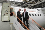 Jota Aviation CEO Andy Green welcomes Kevin Callan. 