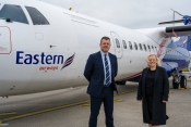 L-R: Adam Wheatley, Managing Director Eastern Airways and Amy Smith, Marketing and Business Performa