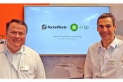 L-R Alexander Junge, MD Northern Europe, Air BP and Uwe Nitsche, CEO RocketRoute at AERO Friedrichsh