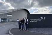 L-R: Caroline Talboys, Affinity Aviation Group Service Director; Andrew Hoy, Founder/CEO and Christi