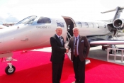 Lucino Favero, Sales & Business Development, Embraer with Dave Jackson, Director, GroupJet.