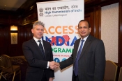 Mark Ness, Commercial Director for India - Pattonair, and Mr Ramesh Abhishek, Secretary.