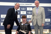 Mary Doyle recieves her wings from Prince Faisal and Chief Air Marshall Sir Steven Dalton