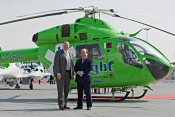 Quest @ Dubai Air Show - Perry Orr MD Helicopters (left) & Mike Creed Quest 