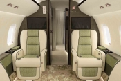 Rendering of cabin interior of Global express. 