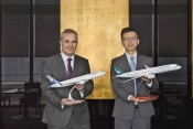 Richard Ledger (L) vice President Markeing Air Astana & Ronald Lam (R) Cathay Pacific 