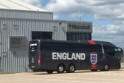 The England Football Team Coach at Marshalls Birmingham FBO