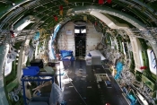 The FAI Bombardier Global interior undergoing conversion. 